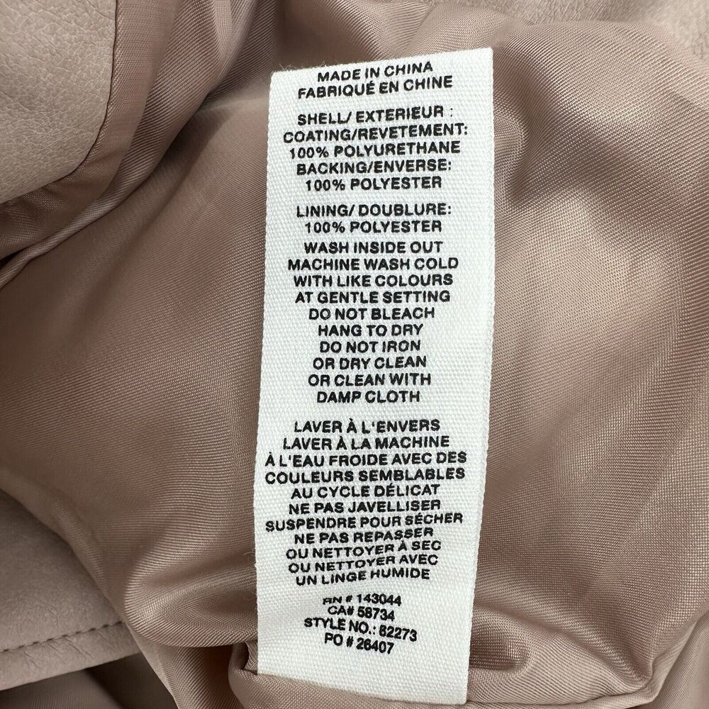 Avec Les Filles Anthropologie Womens Moto Jacket M Oversized Faux Leather Belted - Picture 13 of 13